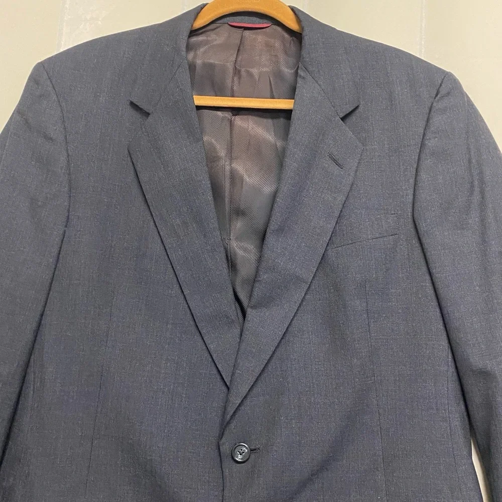 Hart Schaffner Marx Men’s Blazer Jacket Sports Coat Silver Trumpeter 100% Wool